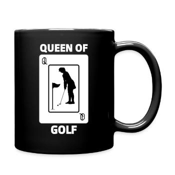 Queen of golf t-shirt - Full Colour Mug - black - Right