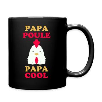 papa poule papa cool - Mug uni - noir - Droite