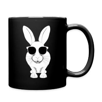 Rabbit Pet Pet Cool Sunglasses Design - Full Colour Mug - black - Right