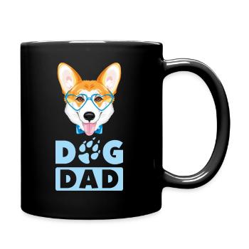 Walisischer Corgi Hund Vater - Tasse einfarbig - Schwarz - Rechts