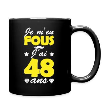 j'ai 48 ans / cadeau anniversaire 48 ans - Mug uni - noir - Droite