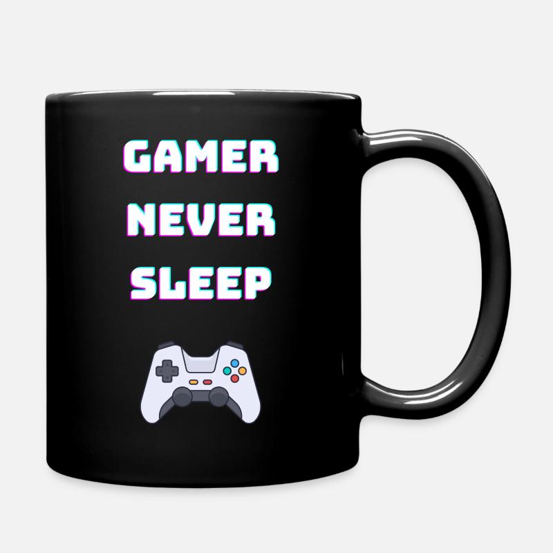 Les joueurs ne dorment jamais - Mug uni - noir