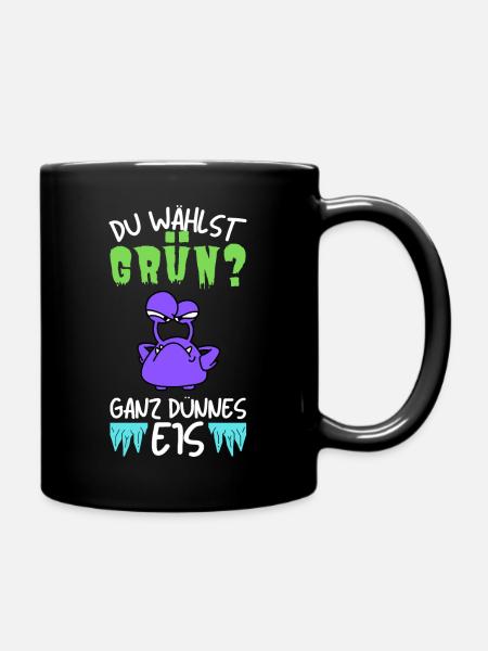 Anti Grünen T-Shirt gegen Baerbock, Habeck und Co. - Tasse einfarbig - Schwarz