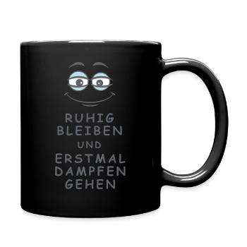Dampfen gehen - Tasse einfarbig - Schwarz - Rechts