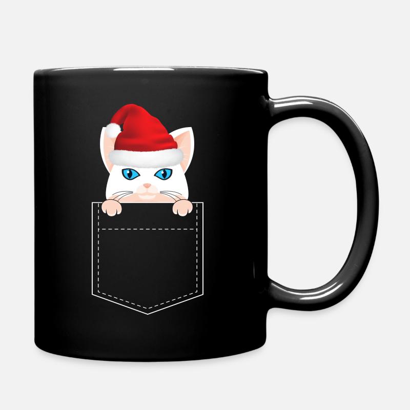Christmas Cat - Full Colour Mug - black