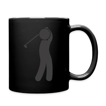 Der Golf Mann - Tasse einfarbig - Schwarz - Rechts
