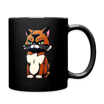 Cute Brown Cartoon - Full Colour Mug - black - Right