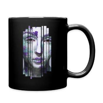 Schönes Gesicht, Statue - Tasse einfarbig - Schwarz - Rechts