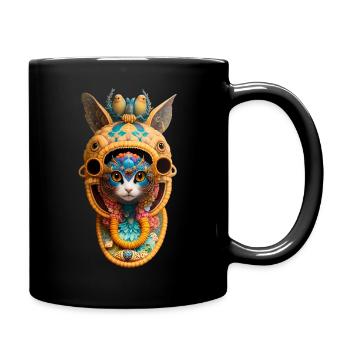 CRÉATURES DE FLEURS FANTASTIQUES - CHAT BLEU - Mug uni - noir - Droite