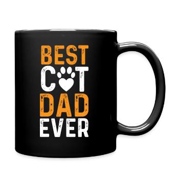 Best Cat Dad Ever - Full Colour Mug - black - Right
