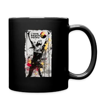 volley ball - t shirt papa - Mug uni - noir - Droite