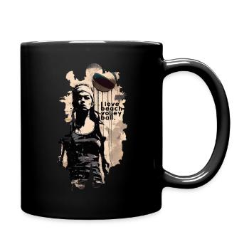 Beach volley - t shirt papa - Mug uni - noir - Droite