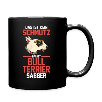 Hund Bull Terrier - Tasse einfarbig - Schwarz - Rechts