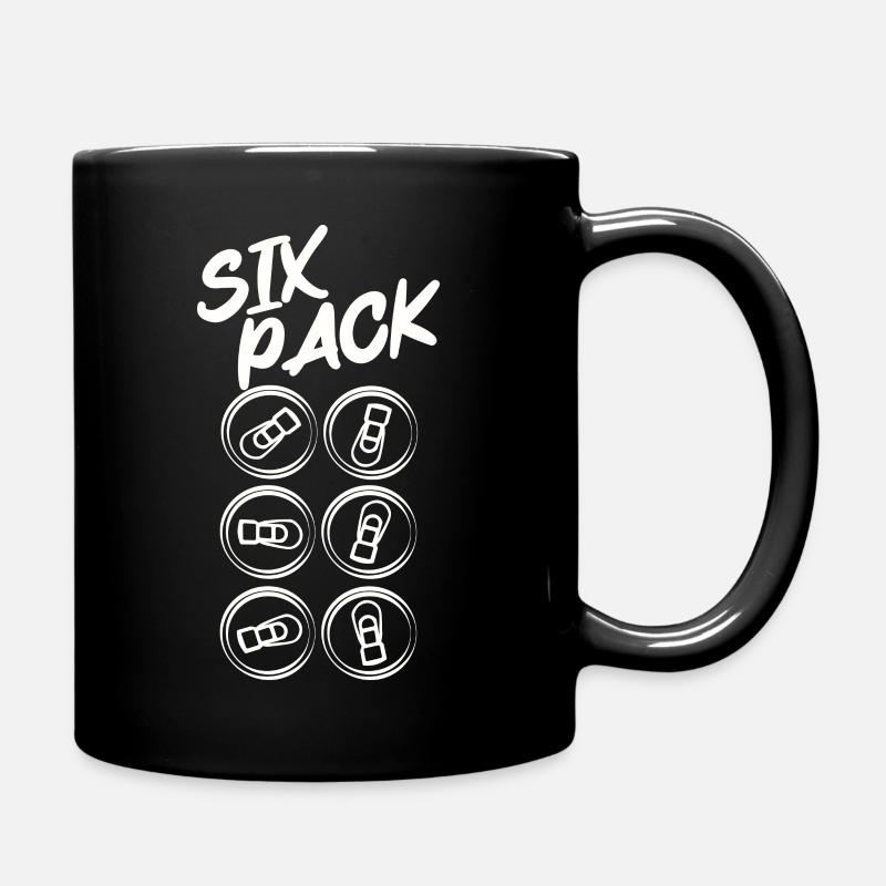 Sixpack Beer Can Men Funny - Mug uni - noir