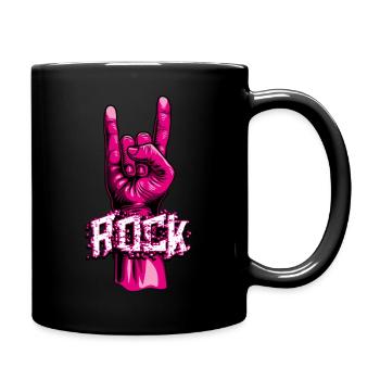 Rock it Pink - Tasse einfarbig - Schwarz - Rechts