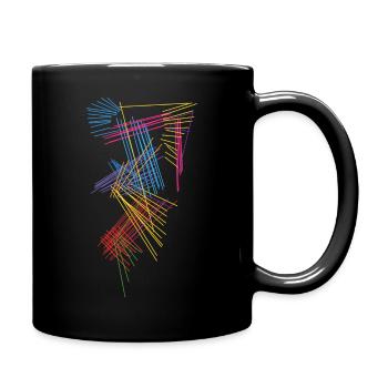 Abstrakt - Tasse einfarbig - Schwarz - Rechts