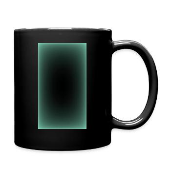 Grün Schwarzes Design verwischt - Tasse einfarbig - Schwarz - Rechts