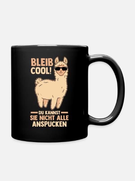 Alpaka - Tasse einfarbig - Schwarz