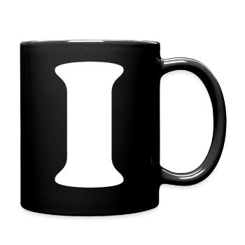 Buchstabe i - Tasse einfarbig - Schwarz - Rechts