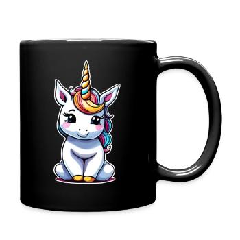 Cute unicorn - Full Colour Mug - black - Right