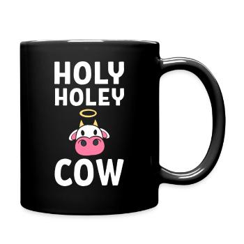 Holy Holey Cow Cowman - Tasse einfarbig - Schwarz - Rechts