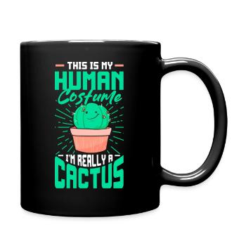 This is my human costume Im really a cactus Design - Full Colour Mug - black - Right