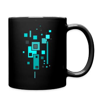 Muster Farben - Tasse einfarbig - Schwarz - Rechts