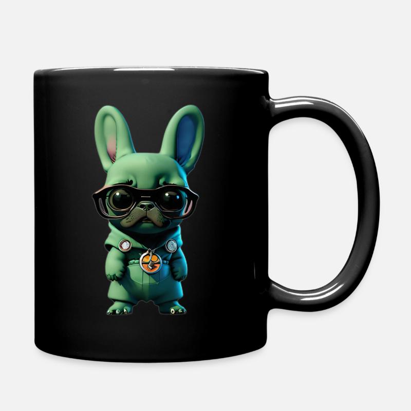 Frenchie Superhero - Tasse einfarbig - Schwarz
