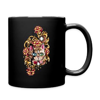 Trésors de chat - Mug uni - noir - Droite