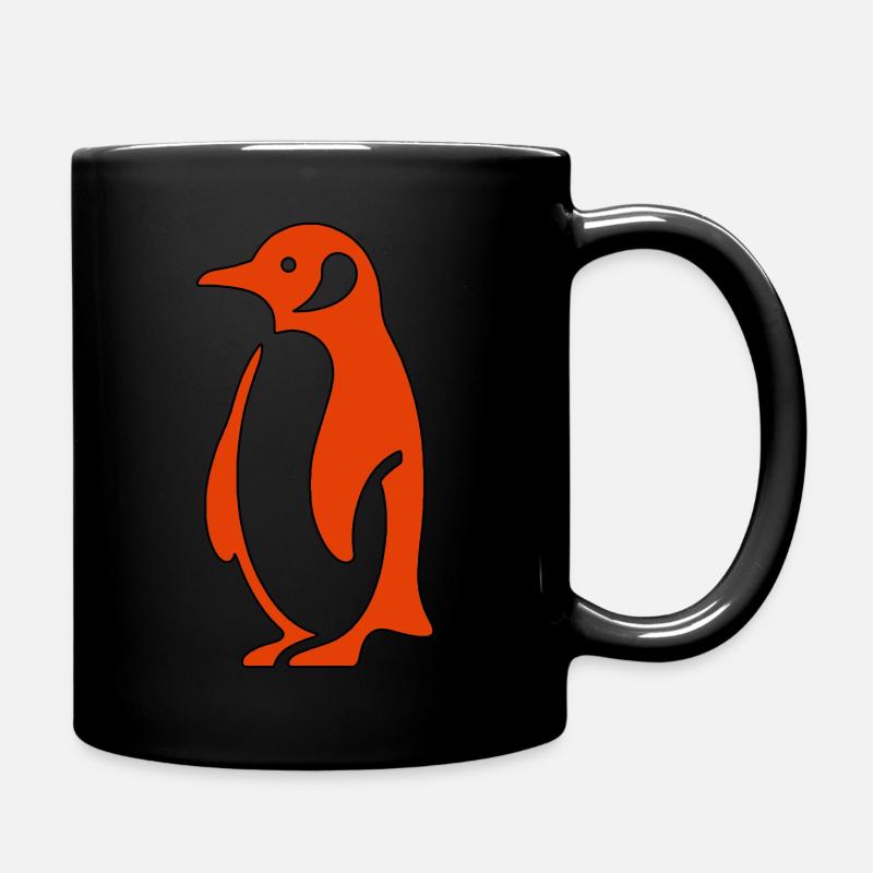 Pingouin Simple Style Minimaliste Rouge - Mug uni - noir