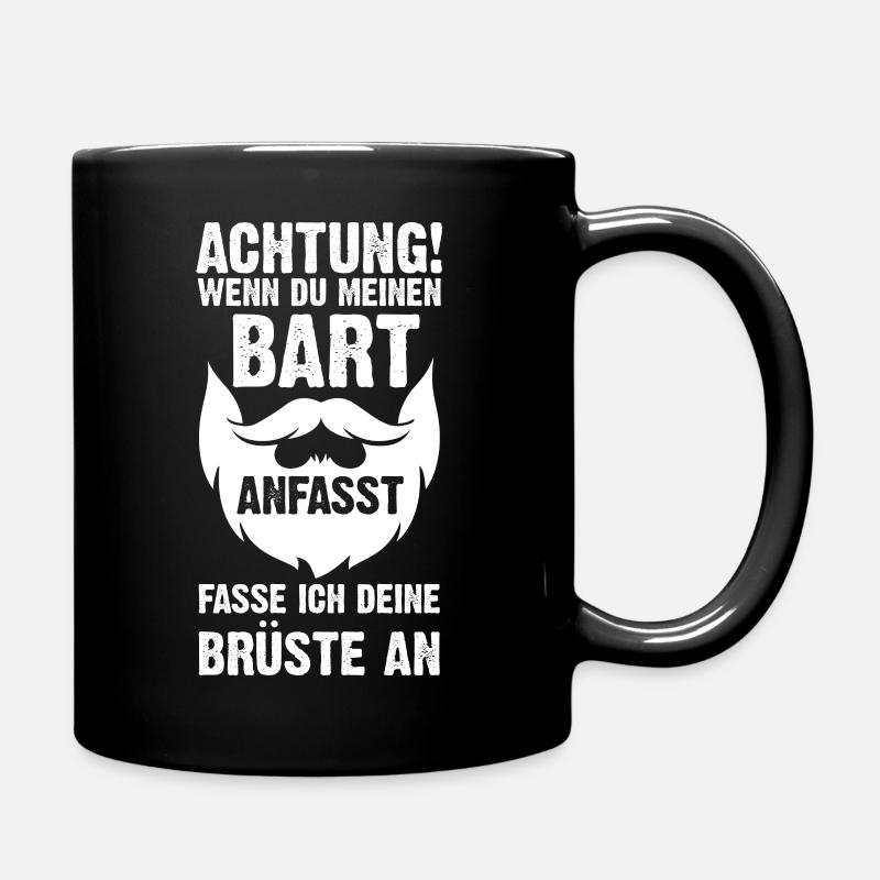 Bärtig Bartträger Schnurrbart Bart - Tasse einfarbig - Schwarz