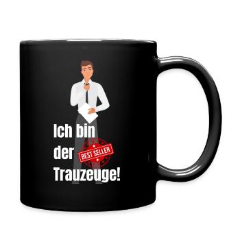 Ich bin der Trauzeuge - Tasse einfarbig - Schwarz - Rechts