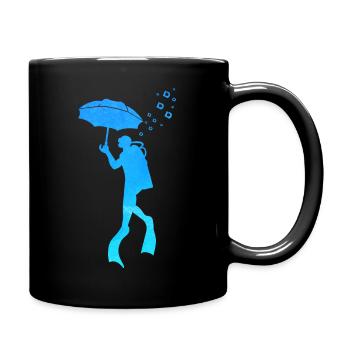 Scuba Diver Umbrella Underwater Exploration - Tasse einfarbig - Schwarz - Rechts