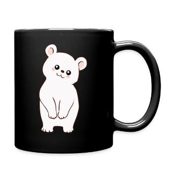 Eisbärchen, Weißer Bär - Tasse einfarbig - Schwarz - Rechts