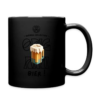 Origami Bier - Mug uni - noir - Droite