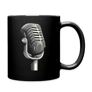 Elegantes Mikrofon-Design als Geschenke - Tasse einfarbig - Schwarz - Rechts