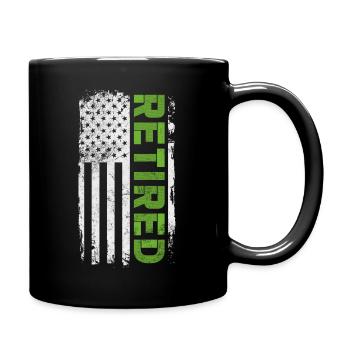 Retired Border Patrol Agent American Flag Security - Tasse einfarbig - Schwarz - Rechts