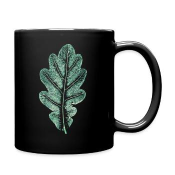 Oak Leaf - Light Natural Green - Leaf/ Oak/ Tree - Full Colour Mug - black - Right