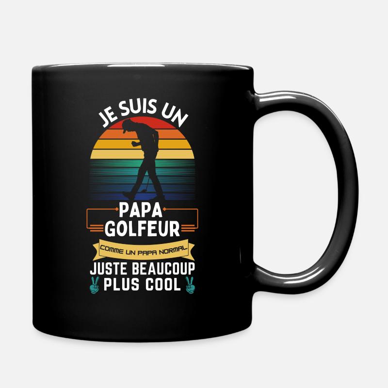 Vatertags-T-Shirt - Cooler Golfer Papa - Tasse einfarbig - Schwarz
