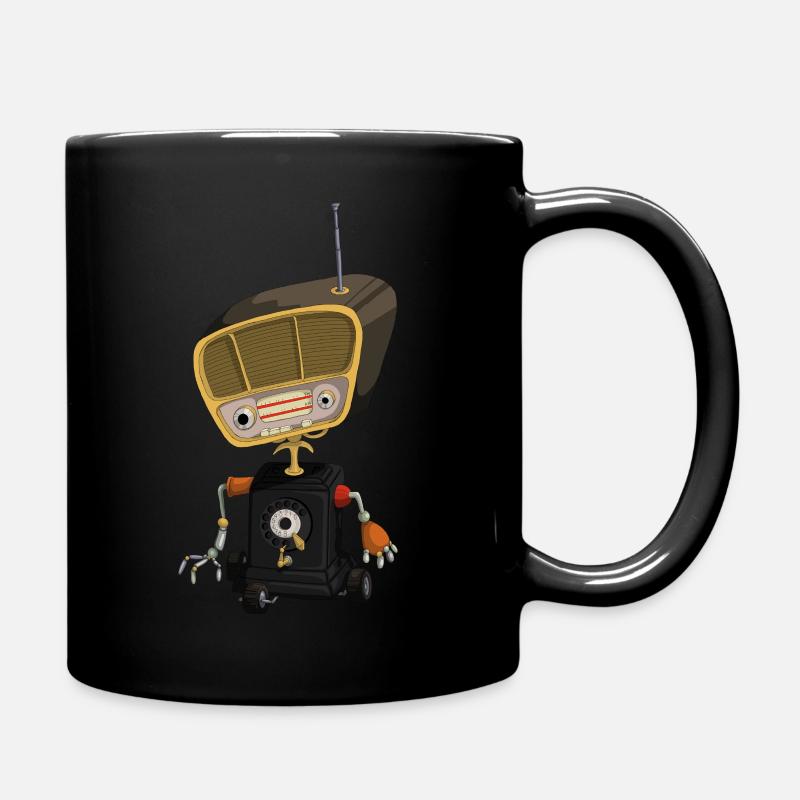 Funk-Roboter - Tasse einfarbig - Schwarz