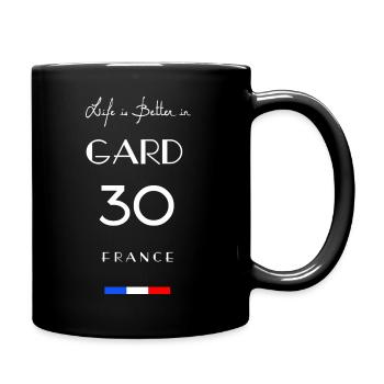 Life is better in GARD Number 30 Languedoc France - Full Colour Mug - black - Right