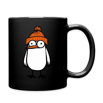 Mer du Nord Stupide Moin Mouette Oiseau Chapeau Bonnet Orange - Mug uni - noir - Droite