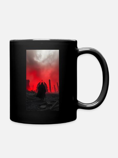 Welcome to hell_shaped - Full Colour Mug - black