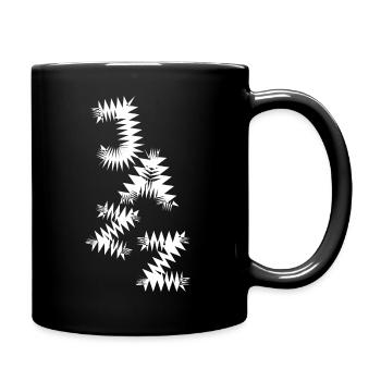 Conception de logo déformé par le jazz - Mug uni - noir - Droite