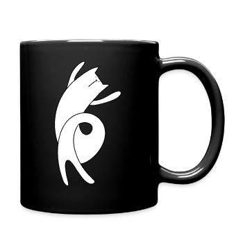 Crazy Cat - Tasse einfarbig - Schwarz - Rechts