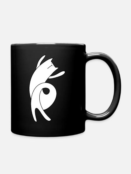 Crazy Cat - Tasse einfarbig - Schwarz