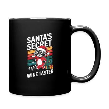 raton laveur Noël vin drôle de dicton - Mug uni - noir - Droite