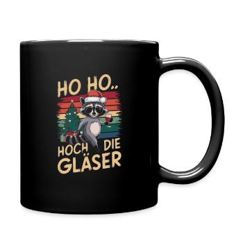 raton laveur Noël vin drôle de dicton - Mug uni - noir - Droite