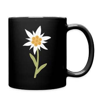 edelweiss flower - Full Colour Mug - black - Right