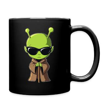 Alienmönch - Tasse einfarbig - Schwarz - Rechts